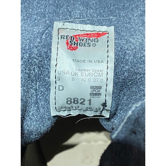 NEW 2013 Red wing x Concepts Plain Toe Boot 8821 Mens 9D Blue Suede Lace Up RARE - Picture 8 of 16